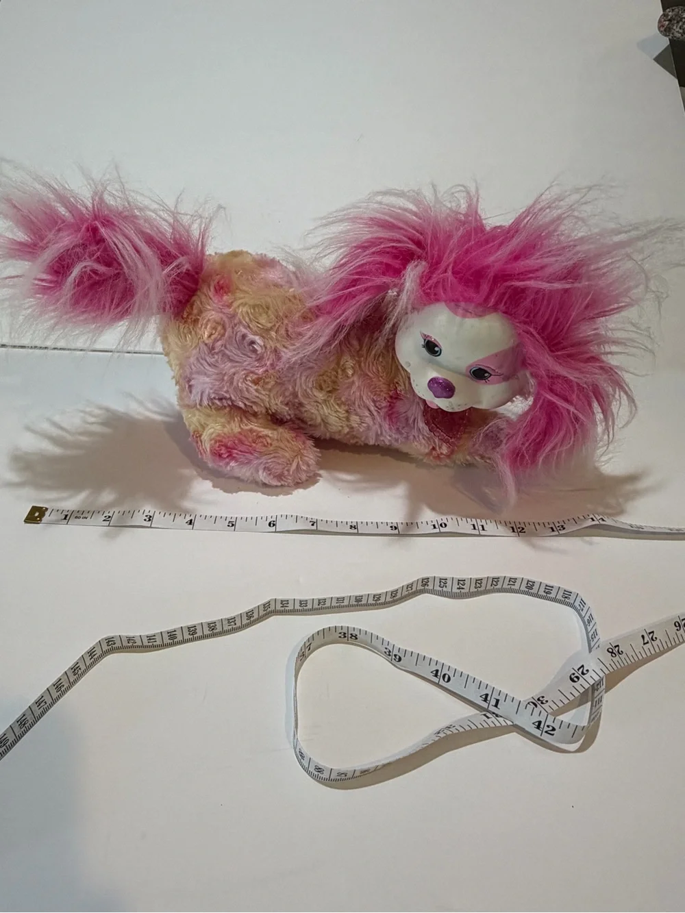 Just Play Puppy Surprise Sari Plush Pink Tie Dye Stuffed Dog 11” Vinyl Face